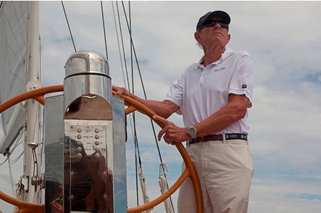 Tom Whidden skippered the 92-foot (28m) yawl Bequia to win Class B and the overall Candy Store Cup © Billy Black http://www.BillyBlack.com