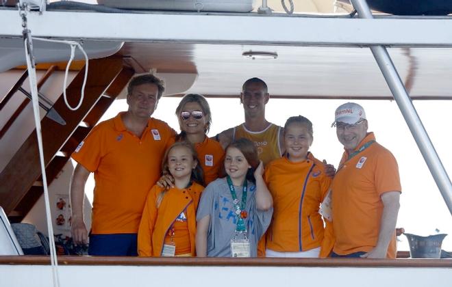Dorian van Rijsselberge with the Dutch Royal Family - Rio 2016 © World Sailing