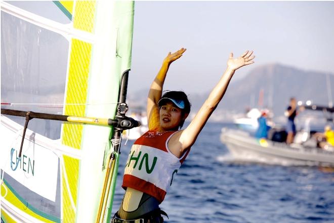 China silver - Women's Windsurfer (RS:X) - Rio Olympics © World Sailing