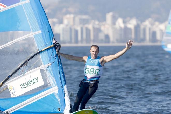 Nick Dempsey takes silver in the Men’s RS:X - Rio 2016 © World Sailing