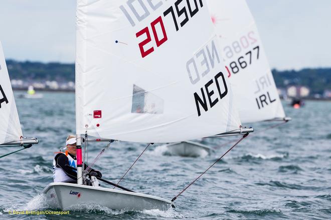Dun Laoghaire Harbour, Saturday 30th July 2016:<br />
Maud Van Olst Netherlands competing on the final day the KBC Laser Radial World Championships hosted by the Royal St. George Yacht Club and Dun Laoghaire Harbour.<br />
Photograph:  David Branigan/Oceansport © David Branigan/Oceansport http://www.oceansport.ie/
