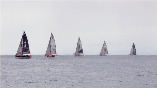 Chasing boats gain miles as leaders left frustrated on lightwind Biscay - 2016 Solitaire Bompard Le Figaro © Alexis Courcoux