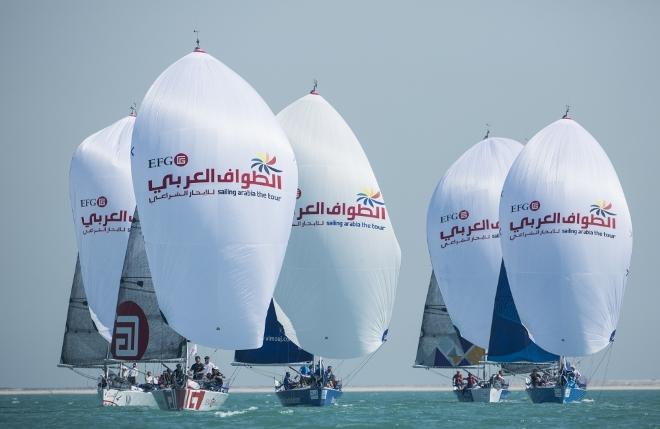 EFG Sailing Arabia - The Tour 2016. Doha In-Port racing close to the city and Pearl Marina © Lloyd Images