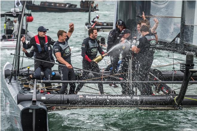 It really was Super Sunday for Ben Ainslie and Land Rover BAR - Louis Vuitton America’s Cup World Series 2016 © ACEA / Ricardo Pinto http://photo.americascup.com/