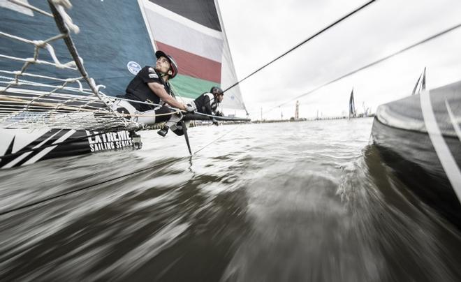 Winner of the act 4, Oman Air - Extreme Sailing Series™ Hamburg - 31st July 2016 © Lloyd Images
