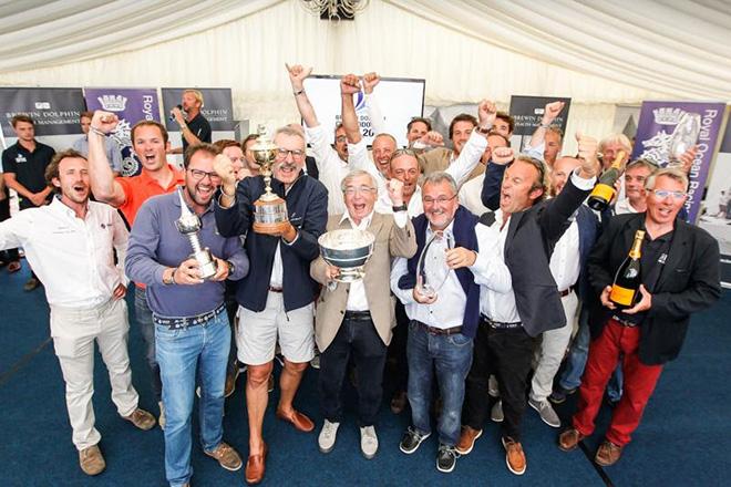 France Blue celebrate victory in the 2016 Brewin Dolphin Commodores' Cup - 2016 Brewin Dolphin Commodores' Cup Final Day ©  Paul Wyeth / RORC