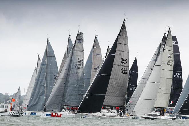 Race one sets sail in lumpy western Solent - 2016 Brewin Dolphin Commodores' Cup ©  Paul Wyeth / RORC