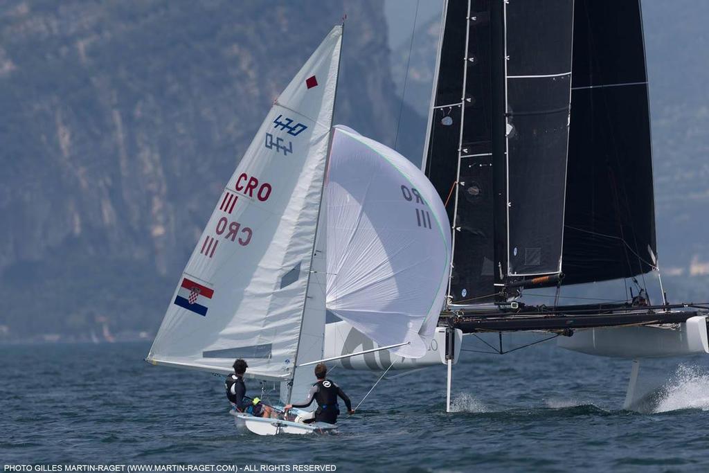 Old and the new - Lago di Garda Foiling Week 2016 photo copyright Gilles Martin Raget http://www.martin-raget.com/ taken at  and featuring the  class
