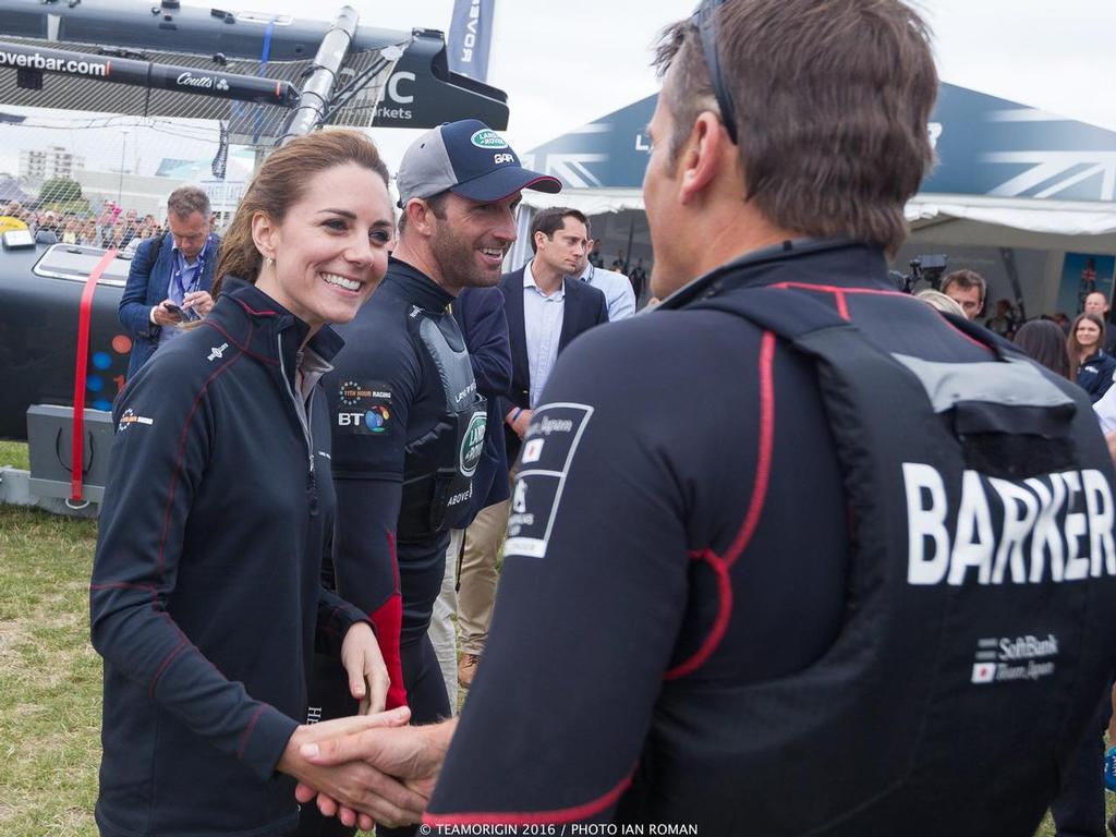 Dean Barker meets the Duchess of Cambridge again - Louis Vuitton America's Cup World Series Portsmouth, July 22-24, 2016 photo copyright  Ian Roman taken at  and featuring the  class