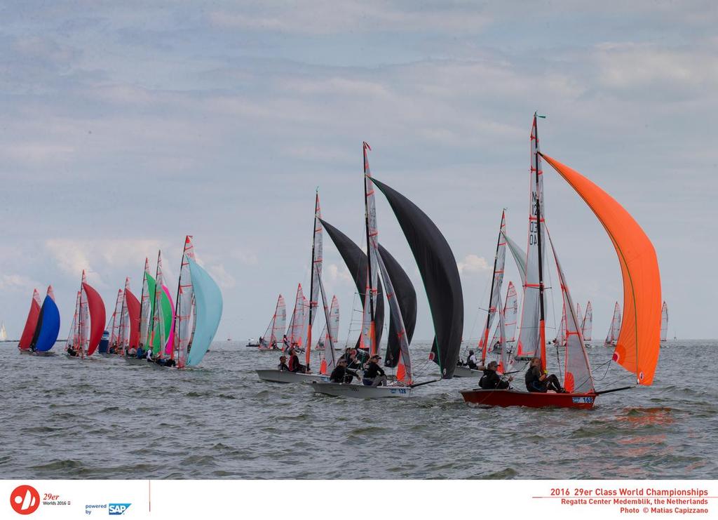  Light conditions on Day 2 - 2016 29er Worlds Medemblik photo copyright Matias Capizzano http://www.capizzano.com taken at  and featuring the  class