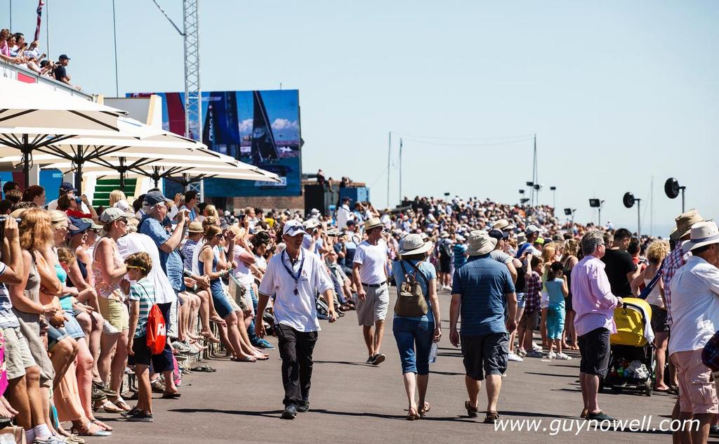 Summer crowds. Louis Vuitton America's Cup World Series Portsmouth 2016. photo copyright Guy Nowell http://www.guynowell.com taken at  and featuring the  class