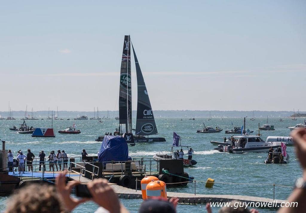 Race 3. Land Rover BAR and Sir Ben Aislie make it look easy - again. Louis Vuitton America's Cup World Series Portsmouth 2016. photo copyright Guy Nowell http://www.guynowell.com taken at  and featuring the  class