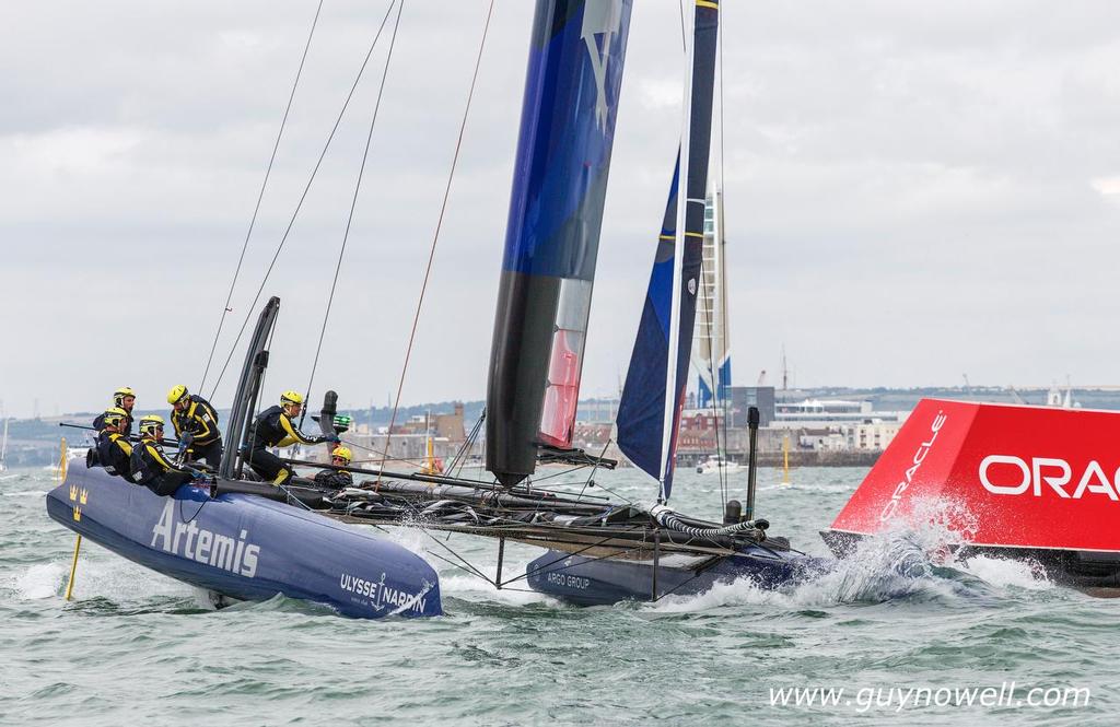 Artemis on the bear-away. Louis Vuitton America's Cup World Series Portsmouth 2016. photo copyright Guy Nowell http://www.guynowell.com taken at  and featuring the  class