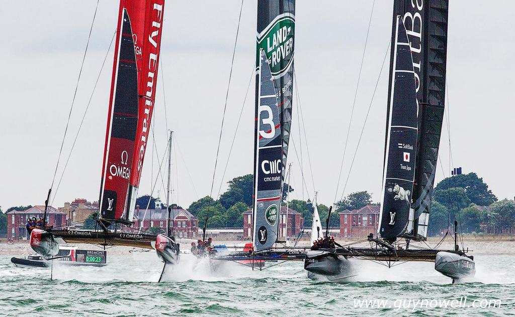Don't get in the way. Louis Vuitton America's Cup World Series Portsmouth 2016. photo copyright Guy Nowell http://www.guynowell.com taken at  and featuring the  class