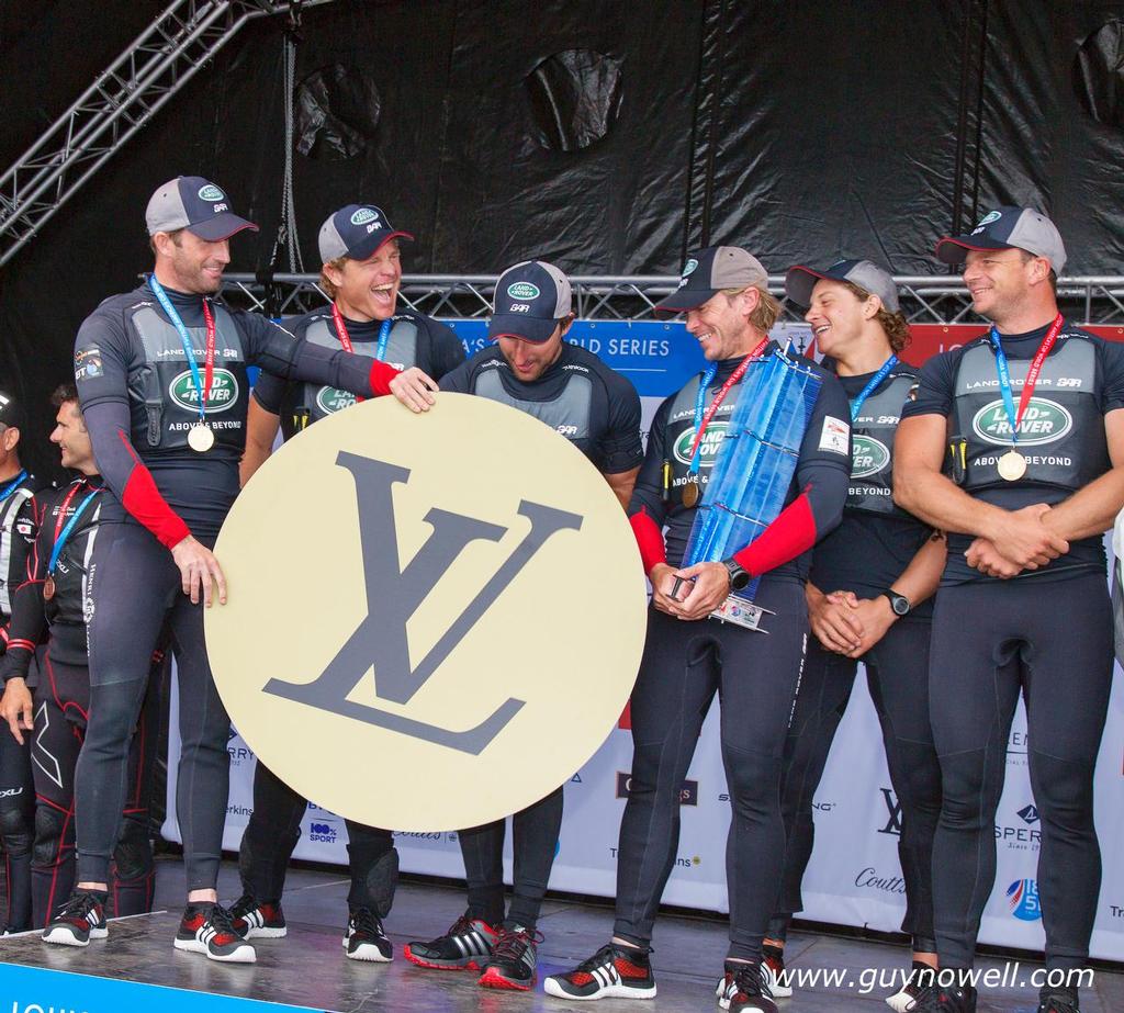 Special presentation for the Series Leaders. Louis Vuitton America's Cup World Series Portsmouth 2016. photo copyright Guy Nowell http://www.guynowell.com taken at  and featuring the  class