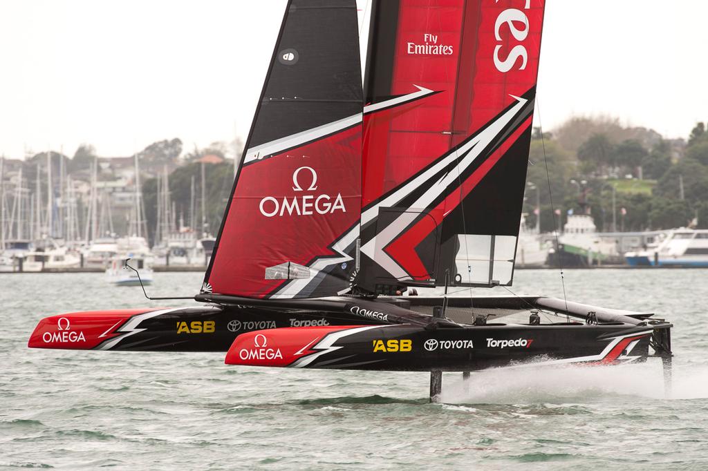 Emirates Team NZ’s AC45S - Test boat sailing on Auckland’s Waitemata Harbour © Chris Cameron www.chriscameron.co.nz