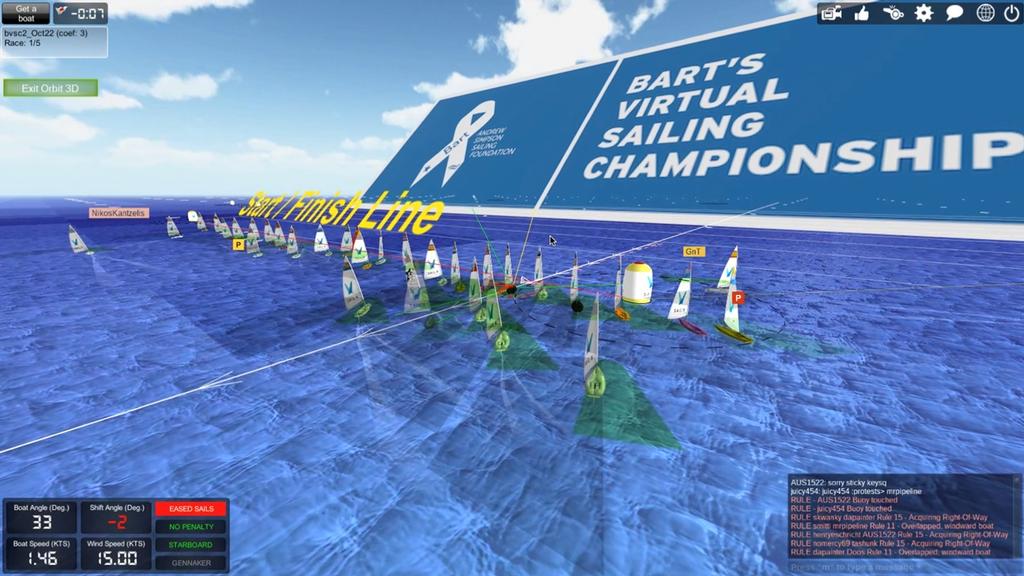 SailX Bart's Virtual Sailing Championship photo copyright SailX taken at  and featuring the  class
