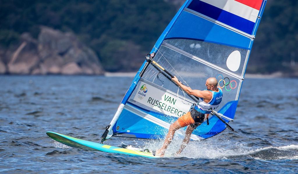 Dorian Van Rysselberghe on day 4 of the Rio 2016 Olympic Sailing Competition © Sailing Energy/World Sailing
