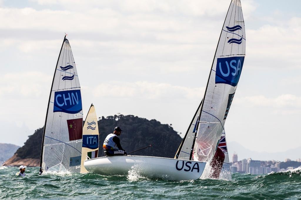 Caleb Paine (USA) on day 4 of the Rio 2016 Olympic Sailing Competition photo copyright Sailing Energy/World Sailing taken at  and featuring the  class