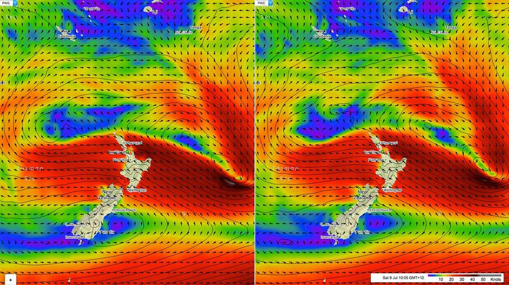 Predictwind - Forecast - Auckland Saturday July 9, 2016 at 1000hrs photo copyright PredictWind taken at  and featuring the  class