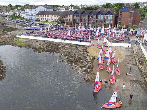 After a blowy day on the water, back up the ramp. Topper Worlds 2016, Ballyholme, Ireland © Ballyholme Yacht Club