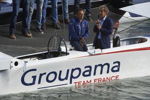 Groupama Team France launch their AC45S in Lorient, July 11, 2016 photo copyright Groupama Team France taken at  and featuring the  class