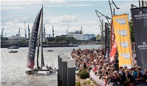 45,000 people were treated to front row seats to the race from the public Race Village - Extreme Sailing Series™ - 31st July 2016 photo copyright Lloyd Images taken at  and featuring the  class