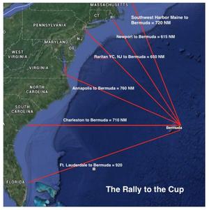 The Rally to the Cup will start in six different ports on the East Coast of the United States and end in Bermuda in time for the America’s Cup finals photo copyright David H. Lyman taken at  and featuring the  class