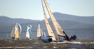 Wot's Next powering to windward on the River Derwent – RYCT Winter Series photo copyright  Peter Campbell taken at  and featuring the  class