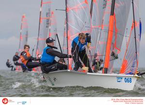 Crispin Beaumont and Tom Darling - Day 4 - 2016 29er Worlds Medemblik photo copyright Matias Capizzano http://www.capizzano.com taken at  and featuring the  class