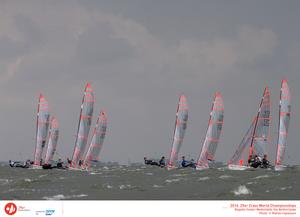 Windy upwind leg - Day 3 - 2016 29er Worlds Medemblik photo copyright Matias Capizzano http://www.capizzano.com taken at  and featuring the  class