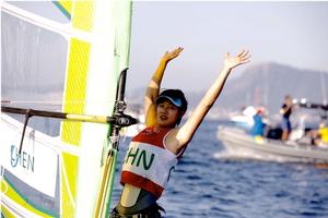 China silver - Women's Windsurfer (RS:X) - Rio Olympics photo copyright World Sailing taken at  and featuring the  class