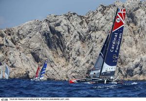 Fleet in action in Act 7 coastal race - Tour de France à la Voile 2016 photo copyright Jean-Marie Liot / ASO taken at  and featuring the  class