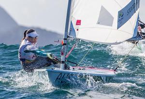 Ashley Stoddart in class Laser Radial on Day 6 - 2016 Rio Olympic and Paralympic Games photo copyright Sailing Energy/World Sailing taken at  and featuring the  class