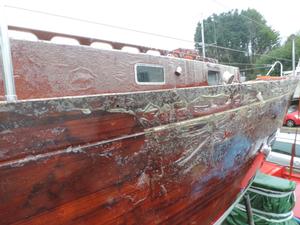 Altricia heat damage photo copyright Mylor Yacht Harbour taken at  and featuring the  class