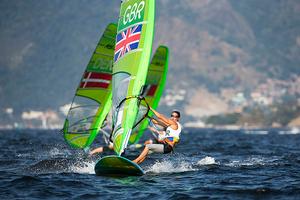 Bryony Shaw in RS:X - Women at 2016 Rio Olympic and Paralympic Games photo copyright Richard Langdon/British Sailing Team taken at  and featuring the  class