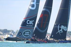 Land Rover BAR - America’s Cup World Series Portsmouth - Race Day 1, July 23, 2016 photo copyright Ingrid Abery http://www.ingridabery.com taken at  and featuring the  class