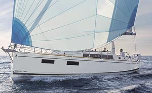 Beneteau 38.1 - recognisable by the split boot topper. photo copyright Beneteau http://www.beneteau.com/ taken at  and featuring the  class