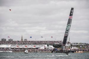 Land Rover BAR in action - Louis Vuitton America’s Cup World Series 2016 photo copyright ACEA / Ricardo Pinto http://photo.americascup.com/ taken at  and featuring the  class