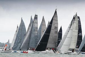 Race one sets sail in lumpy western Solent - 2016 Brewin Dolphin Commodores' Cup photo copyright  Paul Wyeth / RORC taken at  and featuring the  class