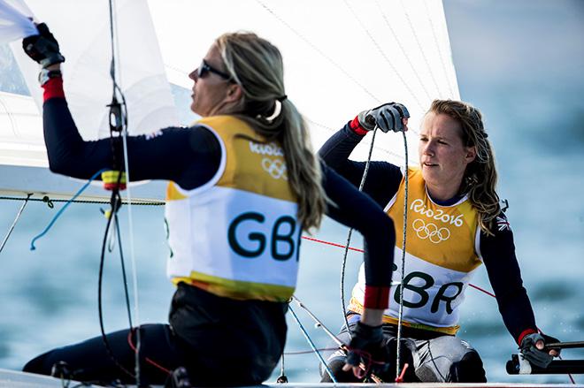 Hannah Mills / Saskia Clark (GBR) in 470 Women Class - 2016 Rio Olympic and Paralympic Games © Sailing Energy/World Sailing