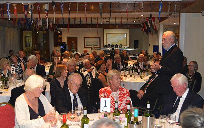 Sir Robin Knox-Johnston regaling guests at the 'Departure' dinner held at the Royal Western YC in honour of Sir Francis Chichester. © Barry Pickthall / PPL