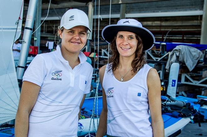 Jo Aleh / Polly Powrie (NZL) – 470  – Rio 2016 Olympic Sailing Competition © Sailing Energy / World Sailing