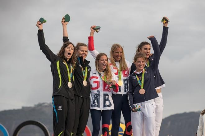 470 Women - Olympic Medallists - Rio 2016 Olympic Sailing Competition © Matias Capizzano http://www.capizzano.com