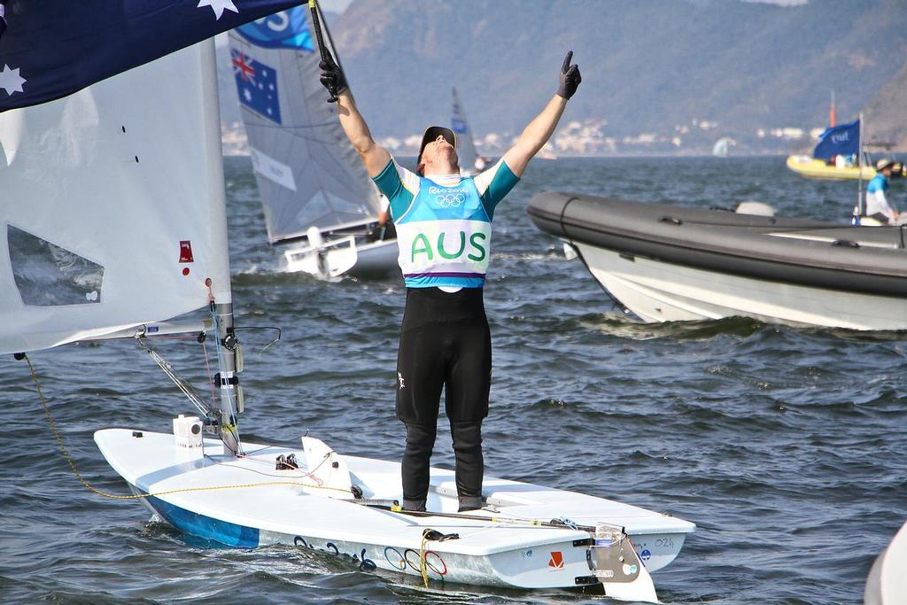 Gold Medal winner - Tom Burton (AUS)  - Laser Mens Medal race photo copyright Richard Gladwell www.photosport.co.nz taken at  and featuring the  class