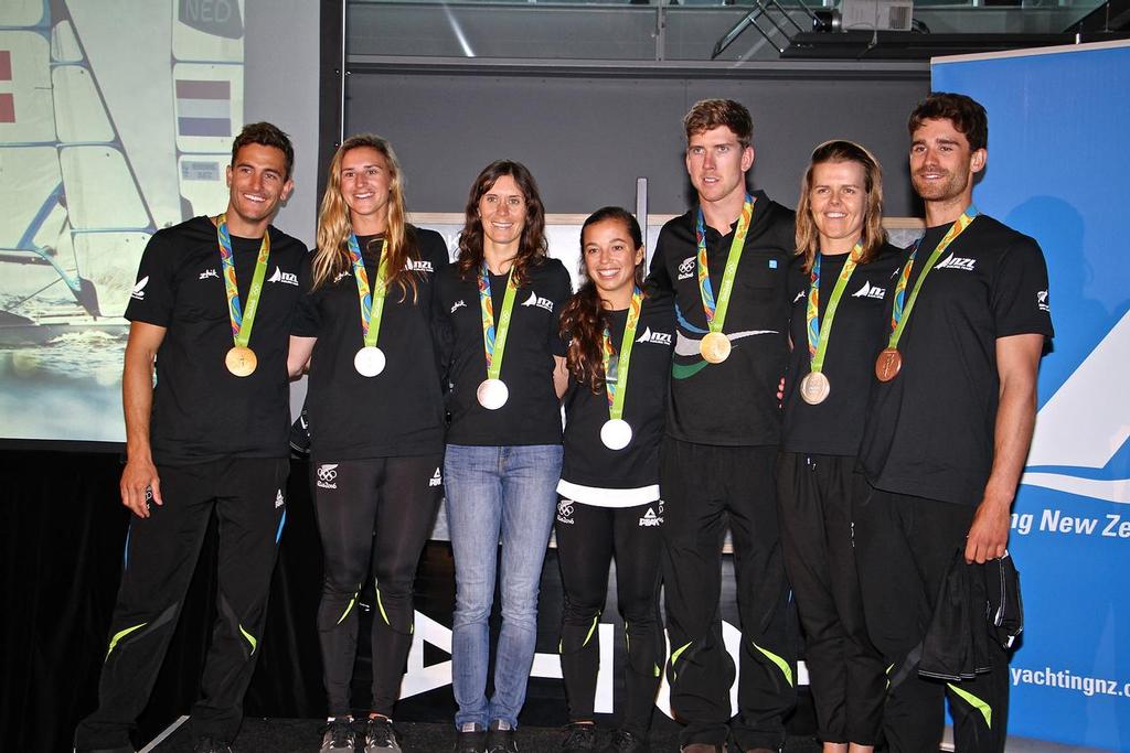 New Zealand Sailing Team - Medalists - Olympics 2016 - Day 12 - Auckland - NZ Sailors return home - August 24, 2016 photo copyright Richard Gladwell www.photosport.co.nz taken at  and featuring the  class