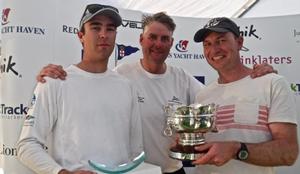 The New Zealand team racing Feng Shui of Andrew Wills, Anatole Masfen and Matthew Kelway,  has won the 2016 Etchells Open European Championship photo copyright  Louay Habib taken at  and featuring the  class