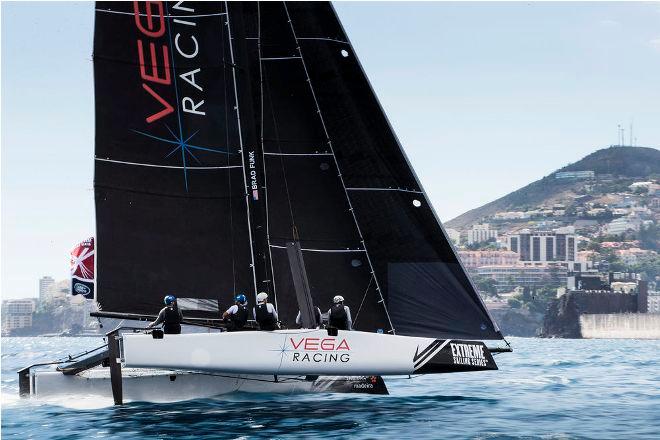 Act 6, Extreme Sailing Series Madeira Islands – Training Day – USA-flagged Vega Racing, skippered by American Brad Funk, has also confirmed its entry in the Lisbon Act, following its debut in Madeira, bringing the tally of world-class teams on the starting grid to nine. © Lloyd Images