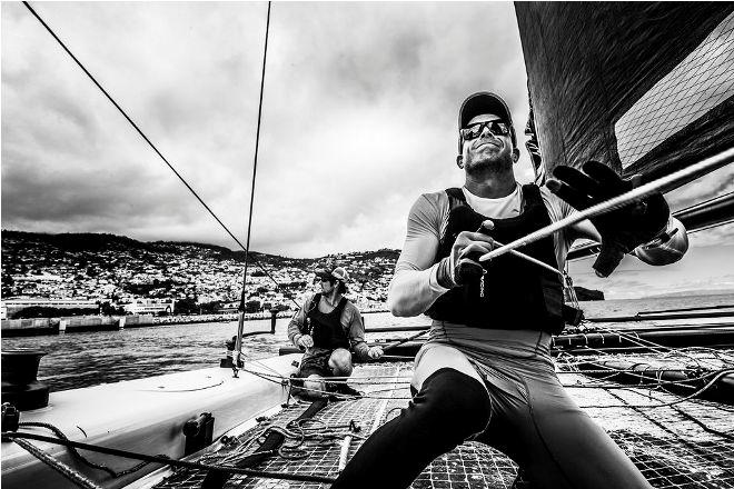 Act 6, Extreme Sailing Series Madeira Islands – Day 2 – On board Vega Racing on their second day of Stadium Racing on the Extreme Sailing Series™ © Lloyd Images