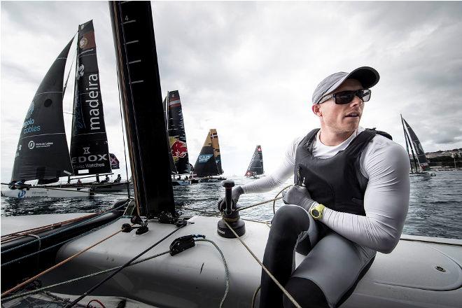 Act 6, Extreme Sailing Series Madeira Islands – Day 2 –  On board Vega Racing with British Olympian Nick Thompson on the second day of racing in the Madeira Islands. © Lloyd Images